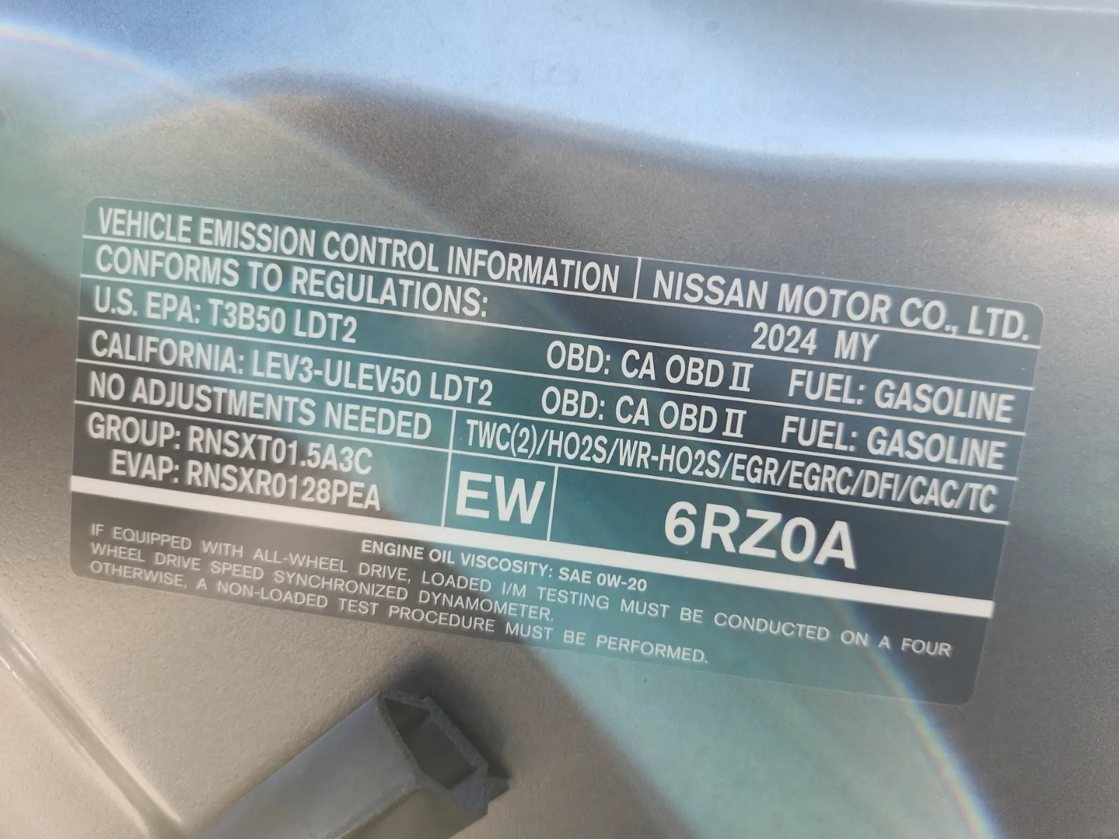 Emission Sticker Photo