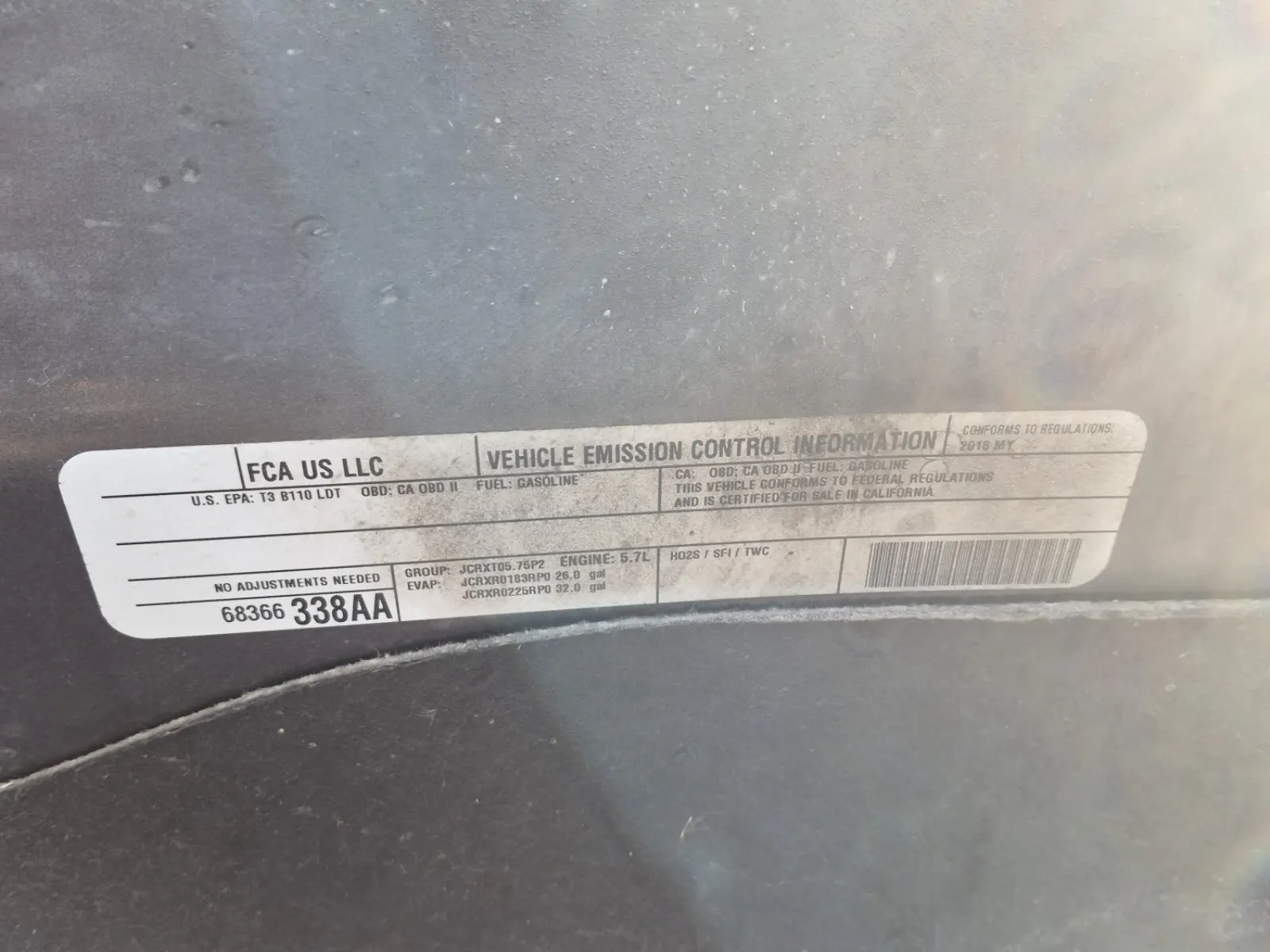 Emission Sticker Photo