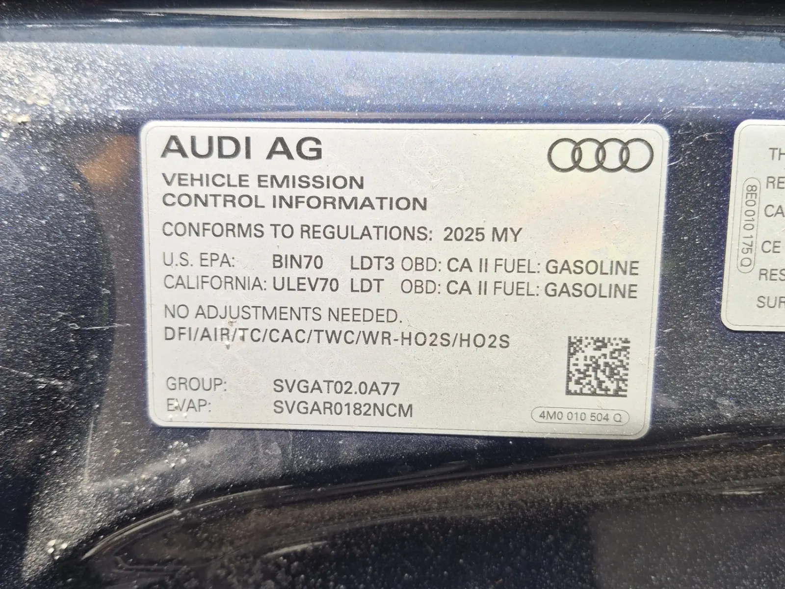 Emission Sticker Photo