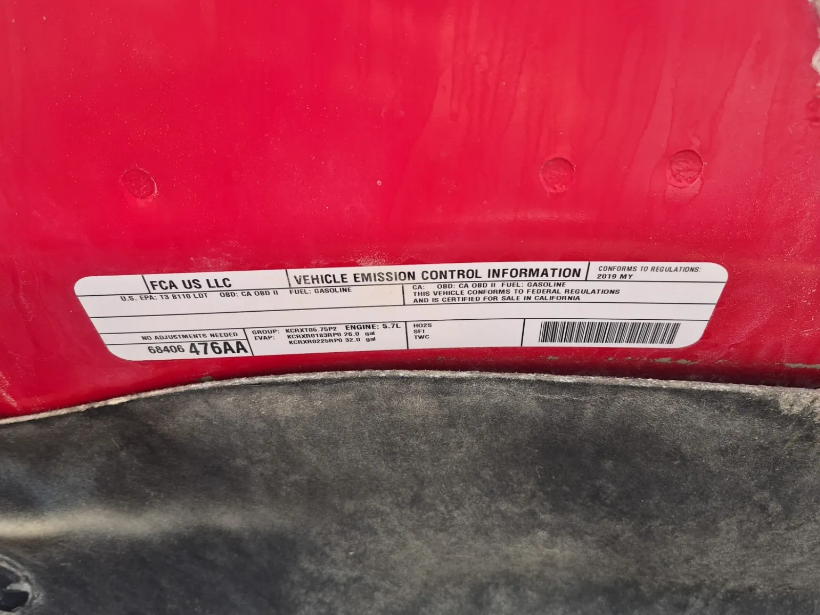 Emission Sticker Photo