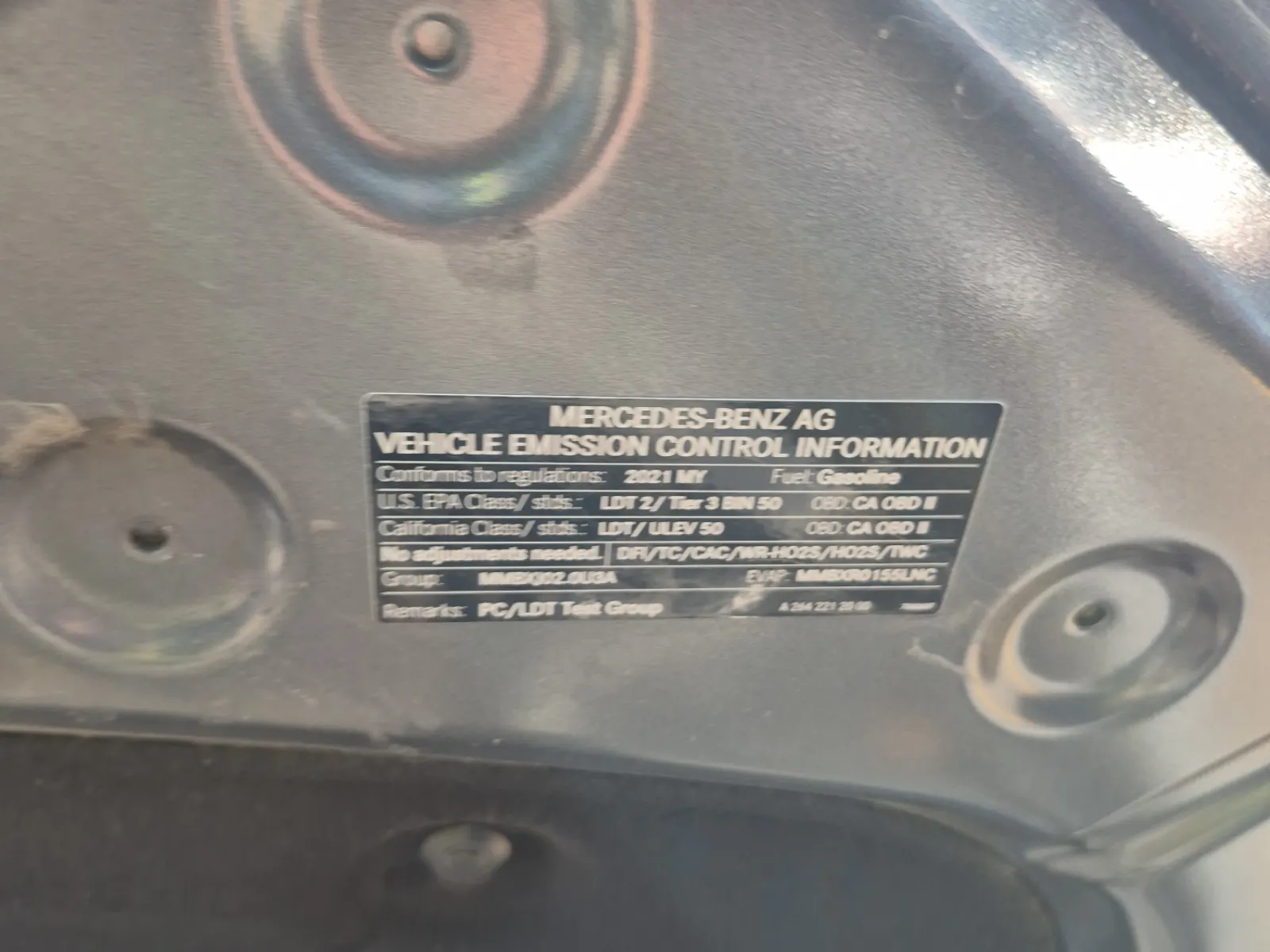 Emission Sticker Photo