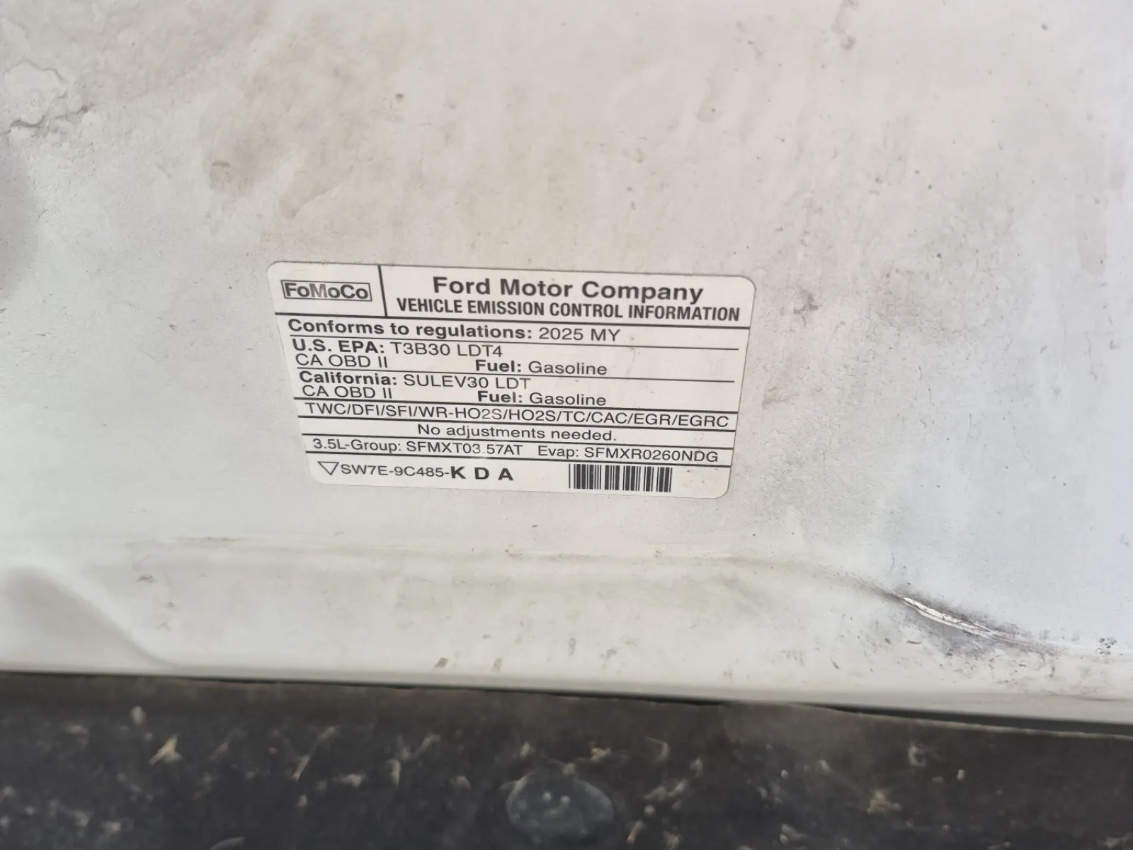Emission Sticker Photo