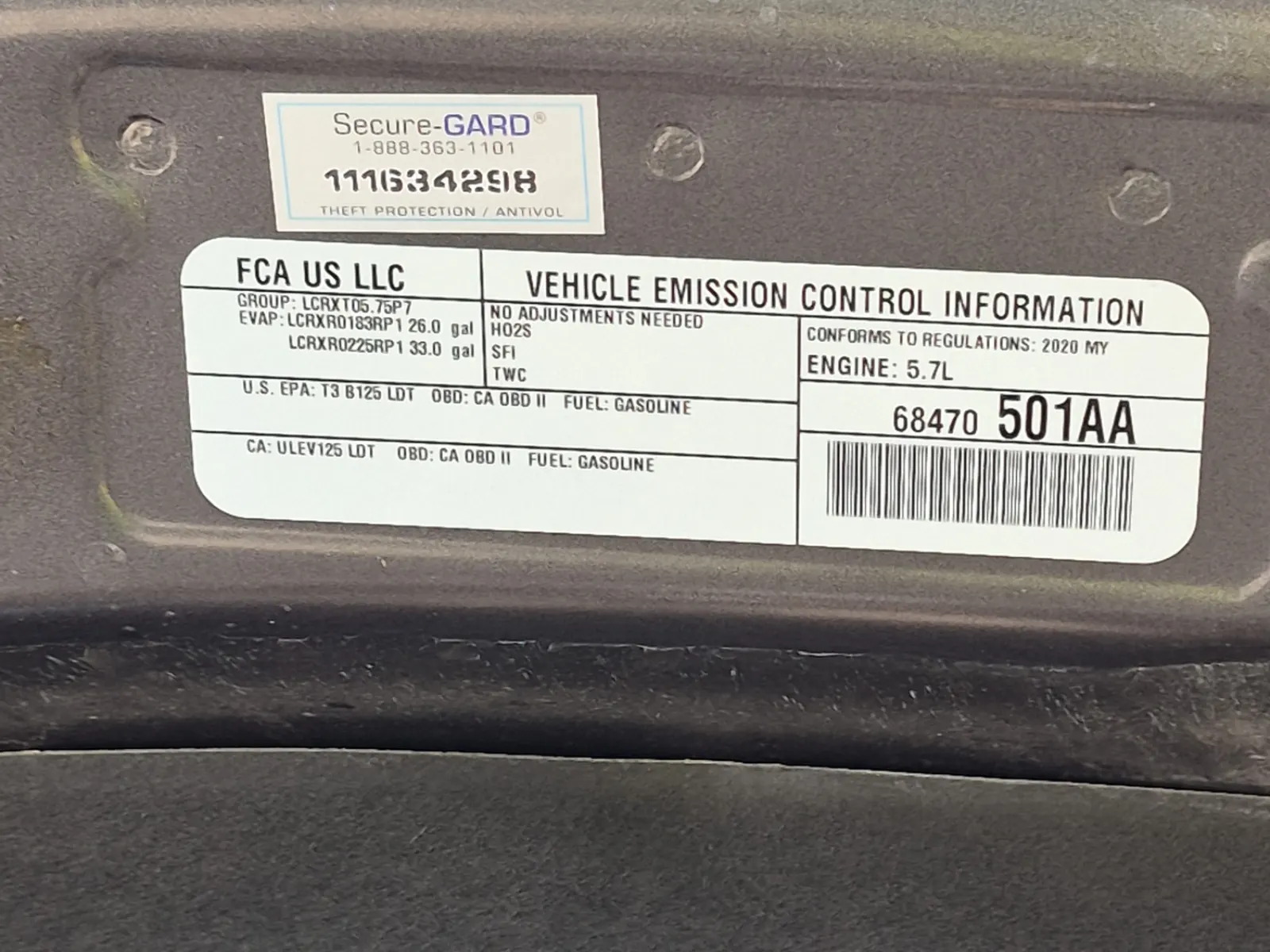 Emission Sticker Photo