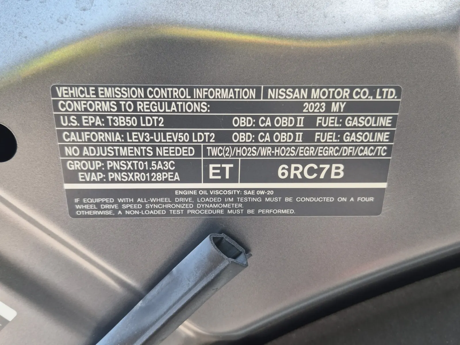 Emission Sticker Photo