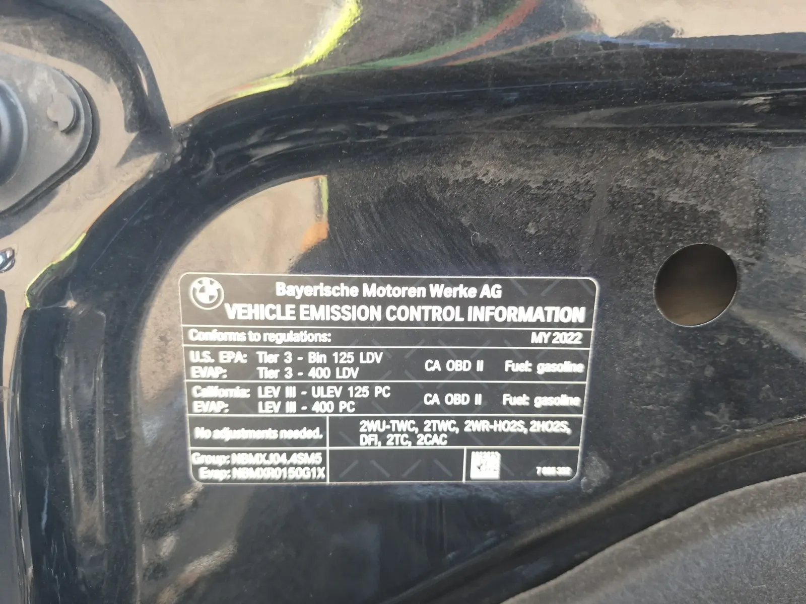 Emission Sticker Photo