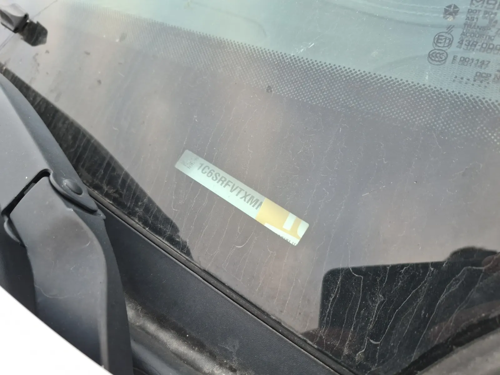 Dash VIN Plate Photo