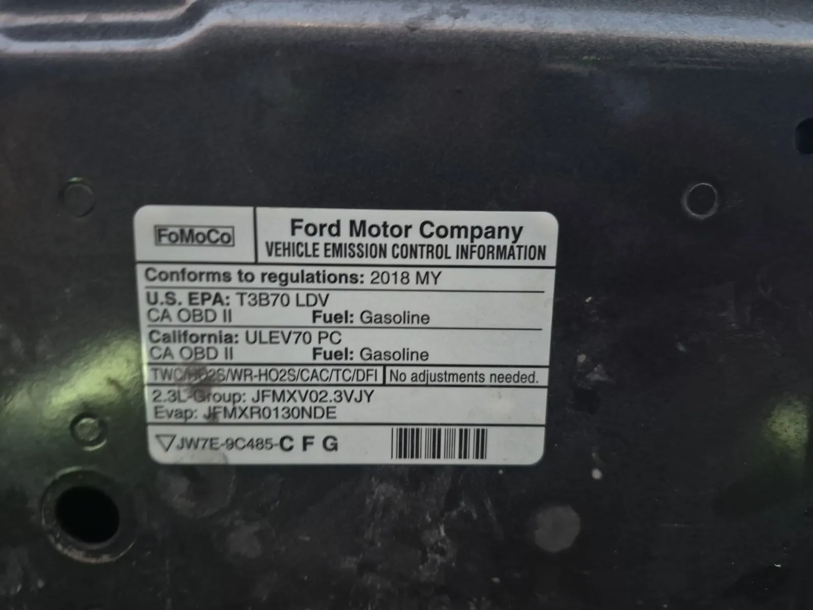 Emission Sticker Photo