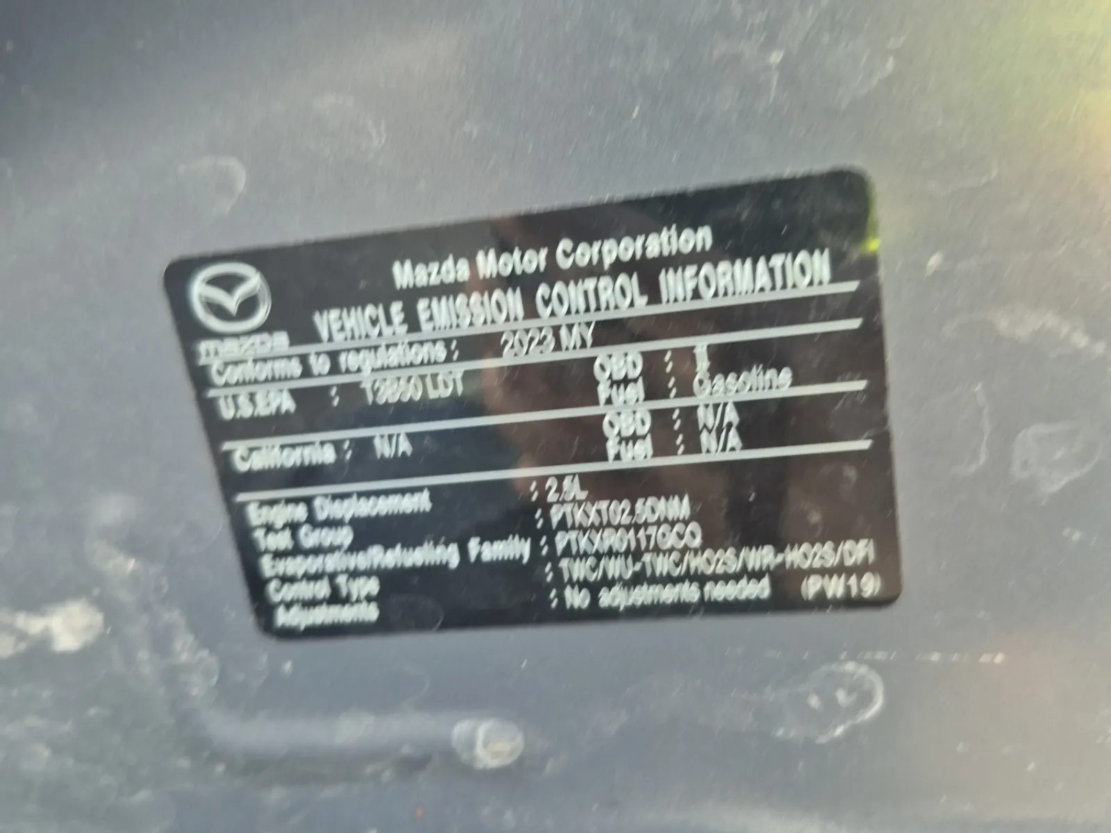 Emission Sticker Photo