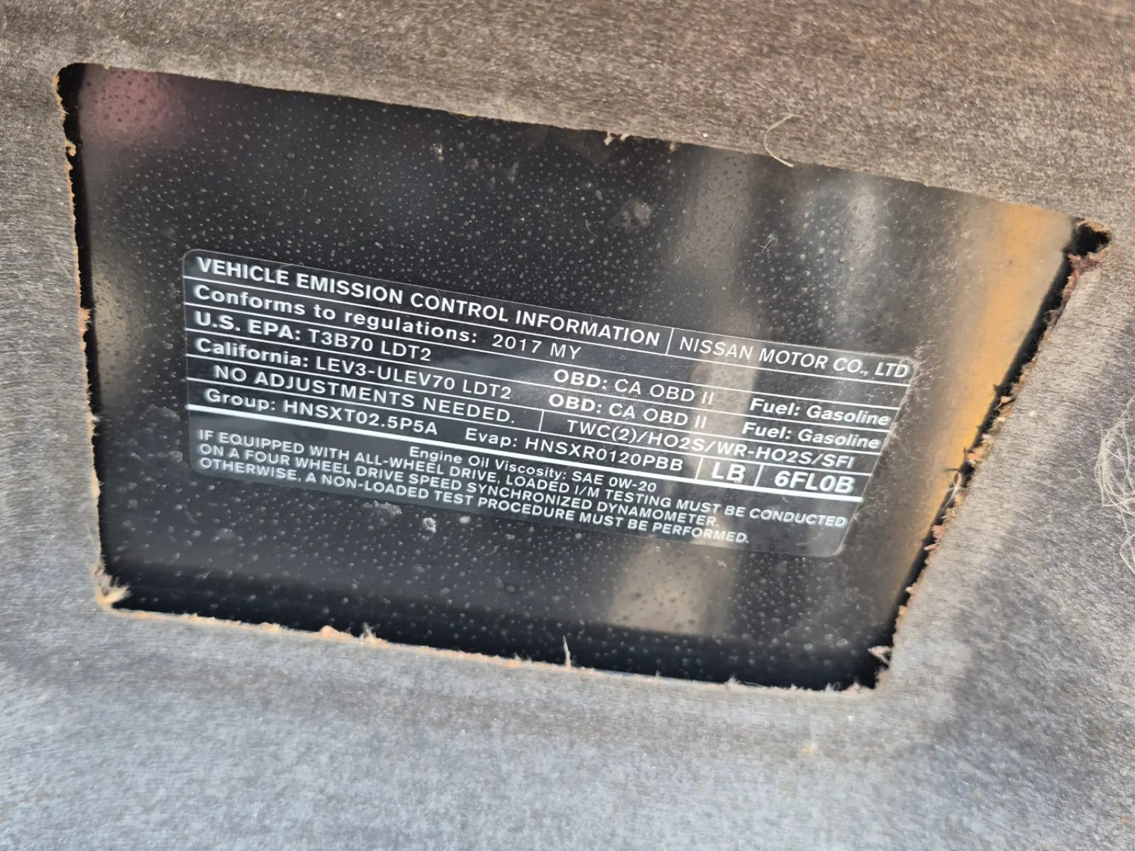 Emission Sticker Photo