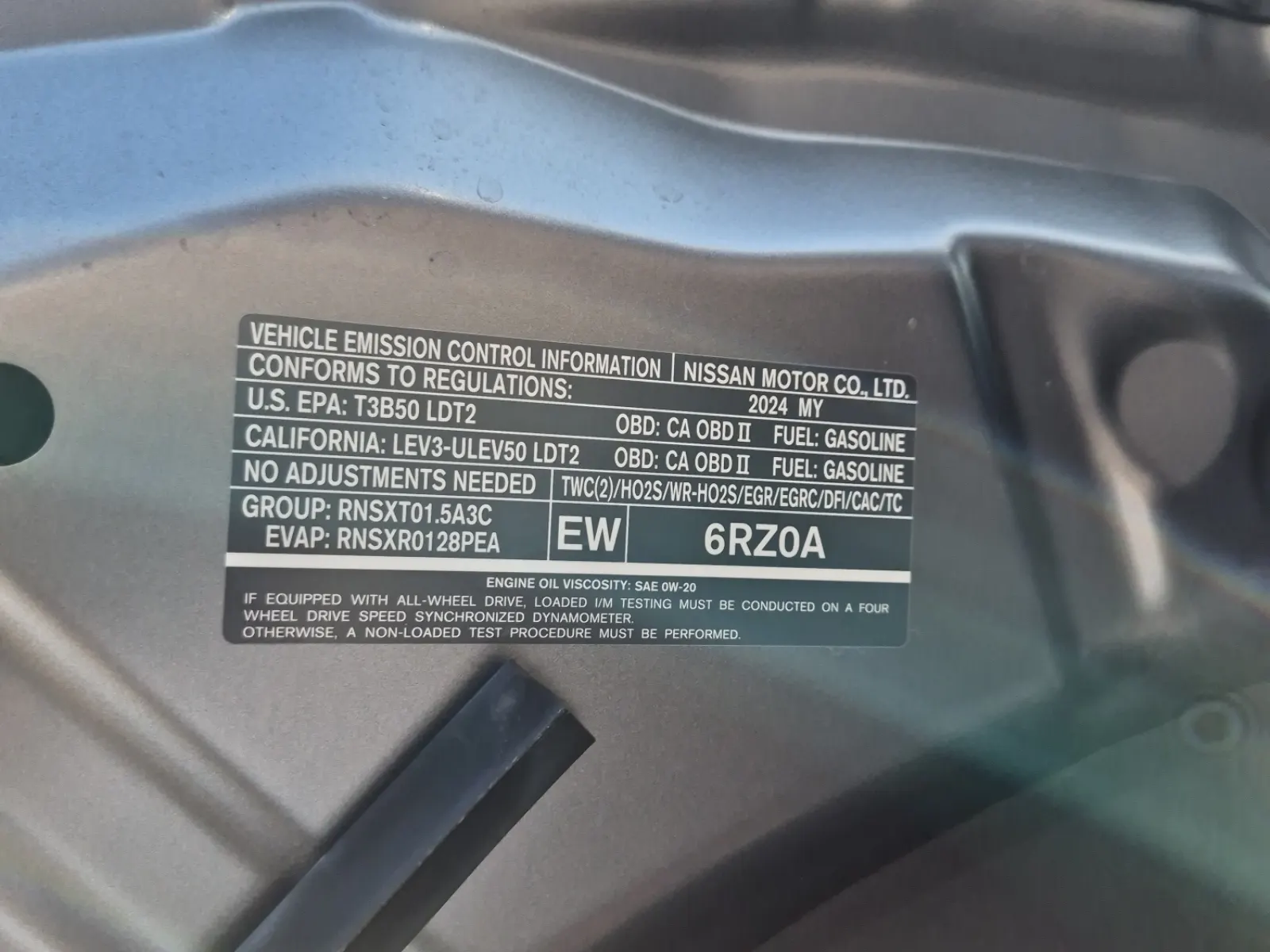 Emission Sticker Photo