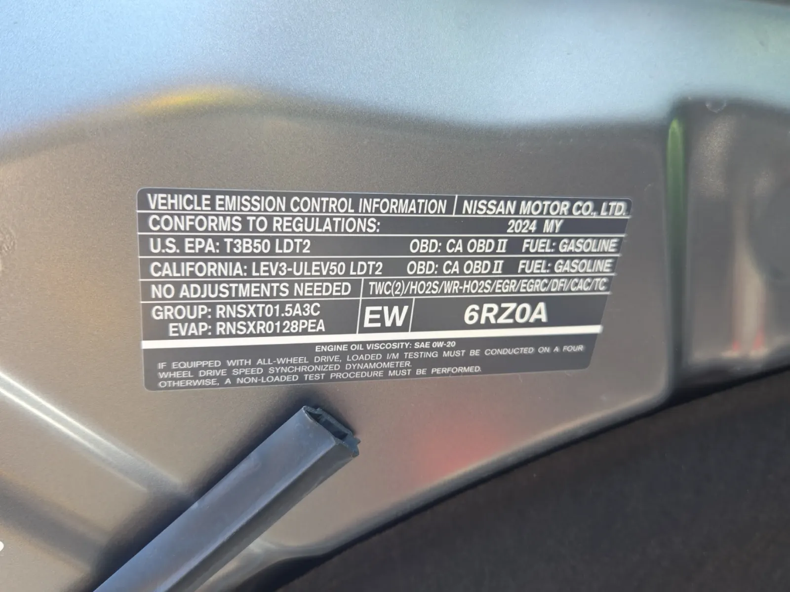 Emission Sticker Photo