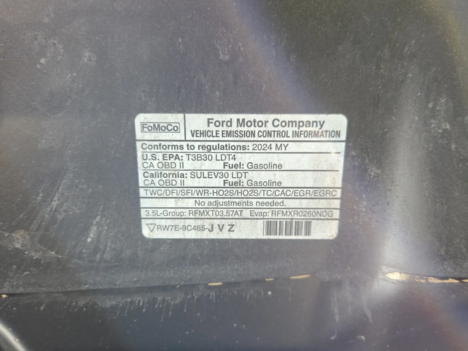 Emission Sticker Photo