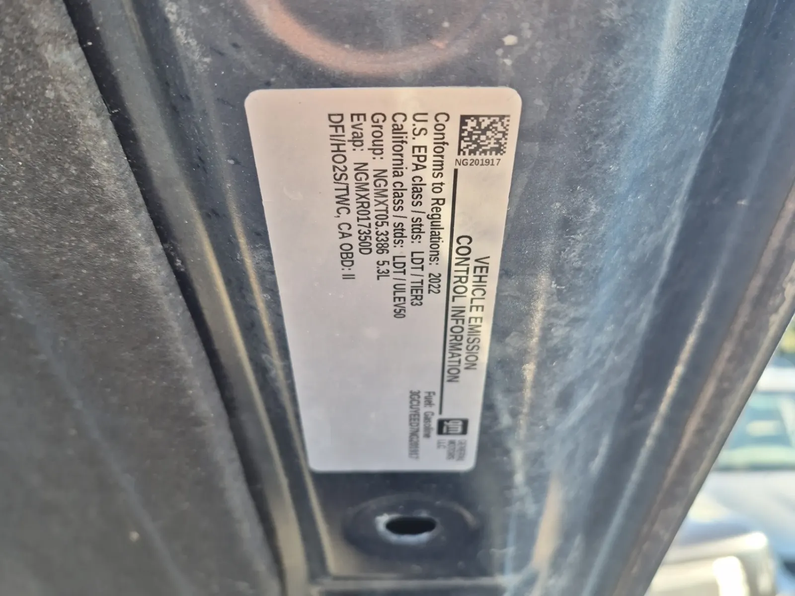 Emission Sticker Photo