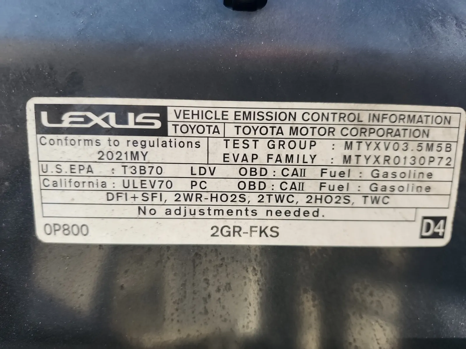 Emission Sticker Photo