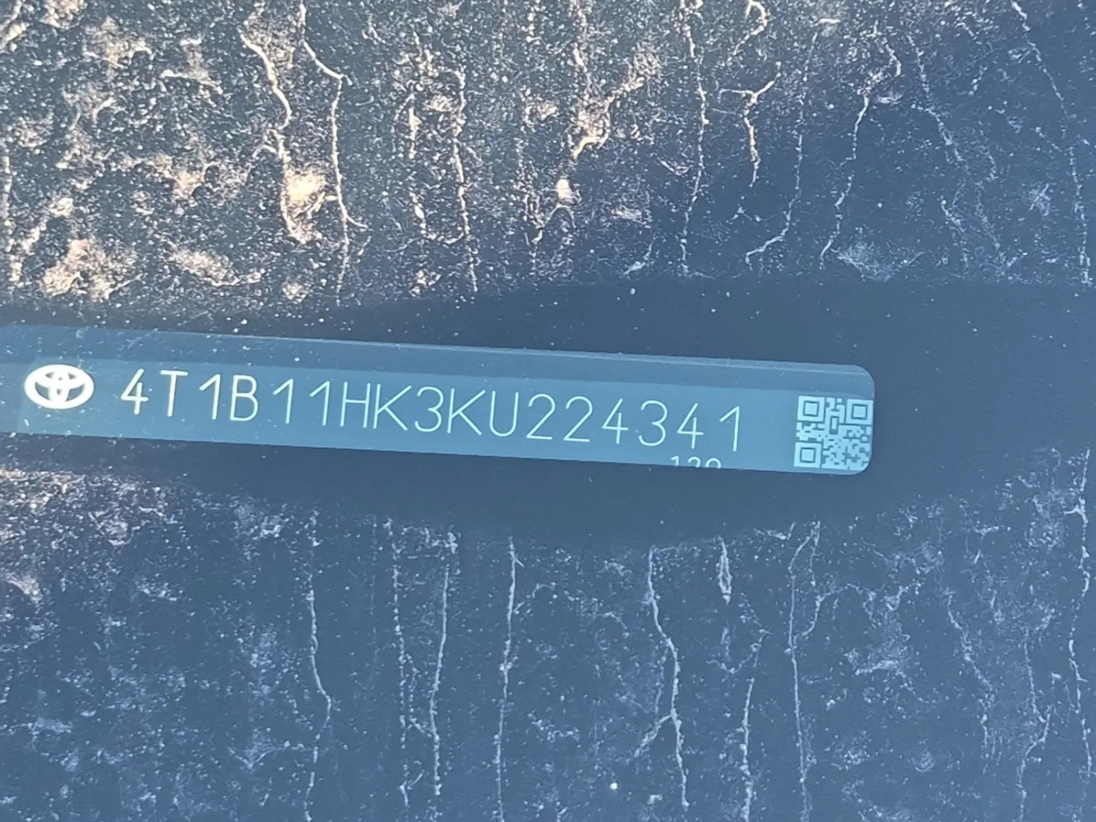 Dash VIN Plate Photo