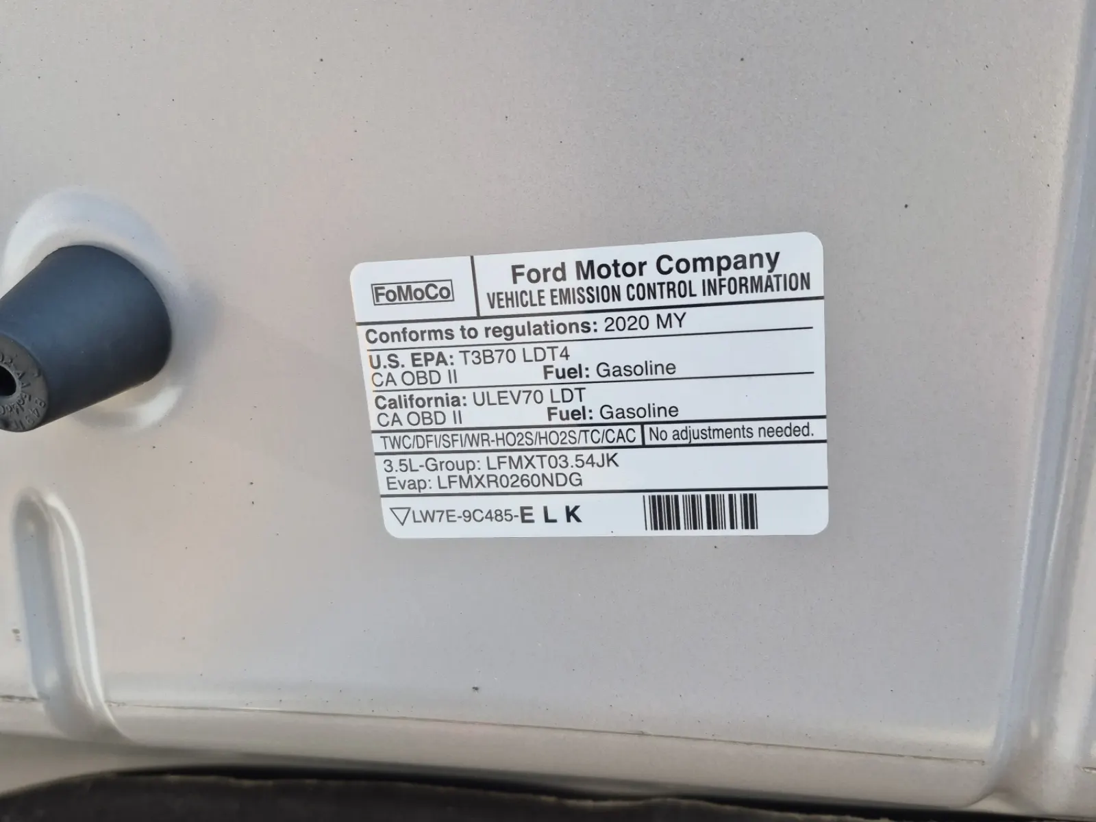 Emission Sticker Photo