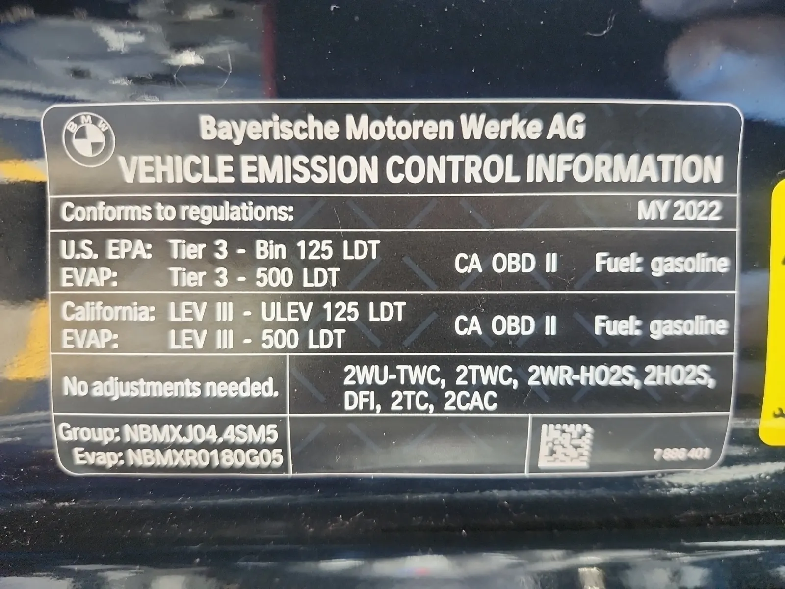 Emission Sticker Photo