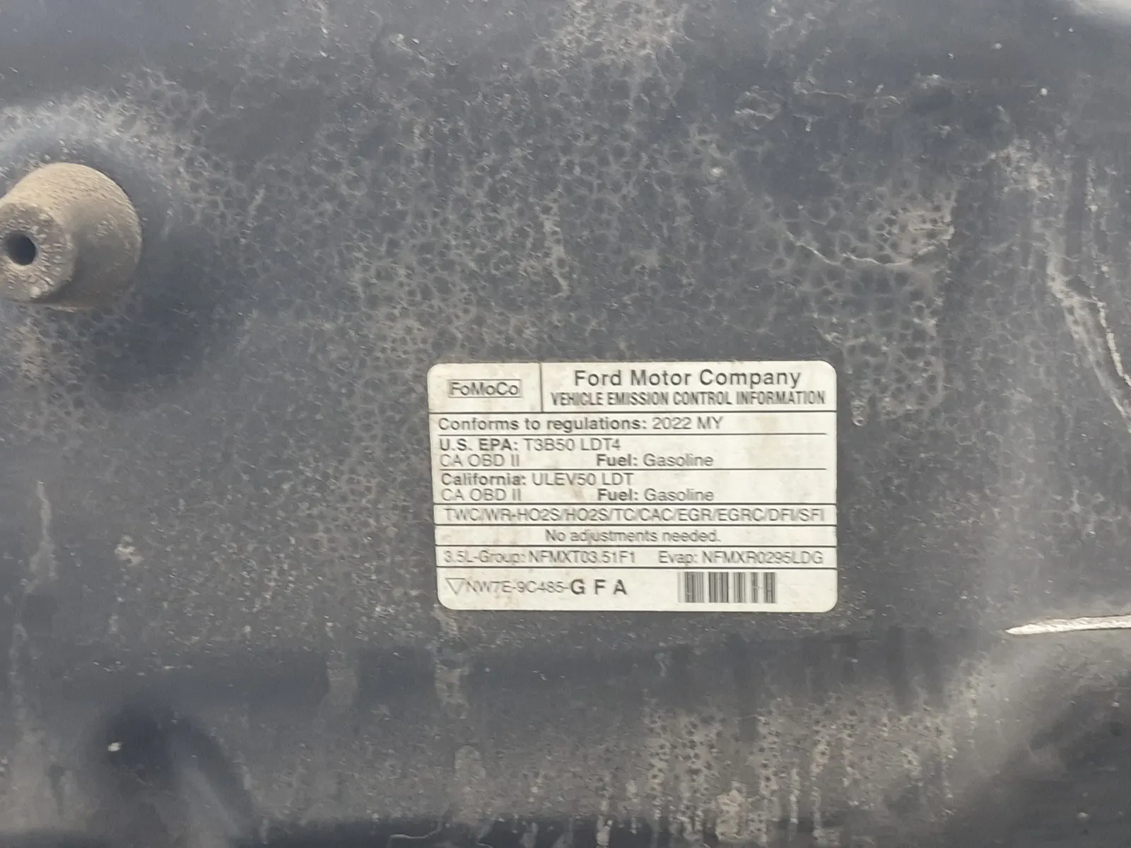 Emission Sticker Photo