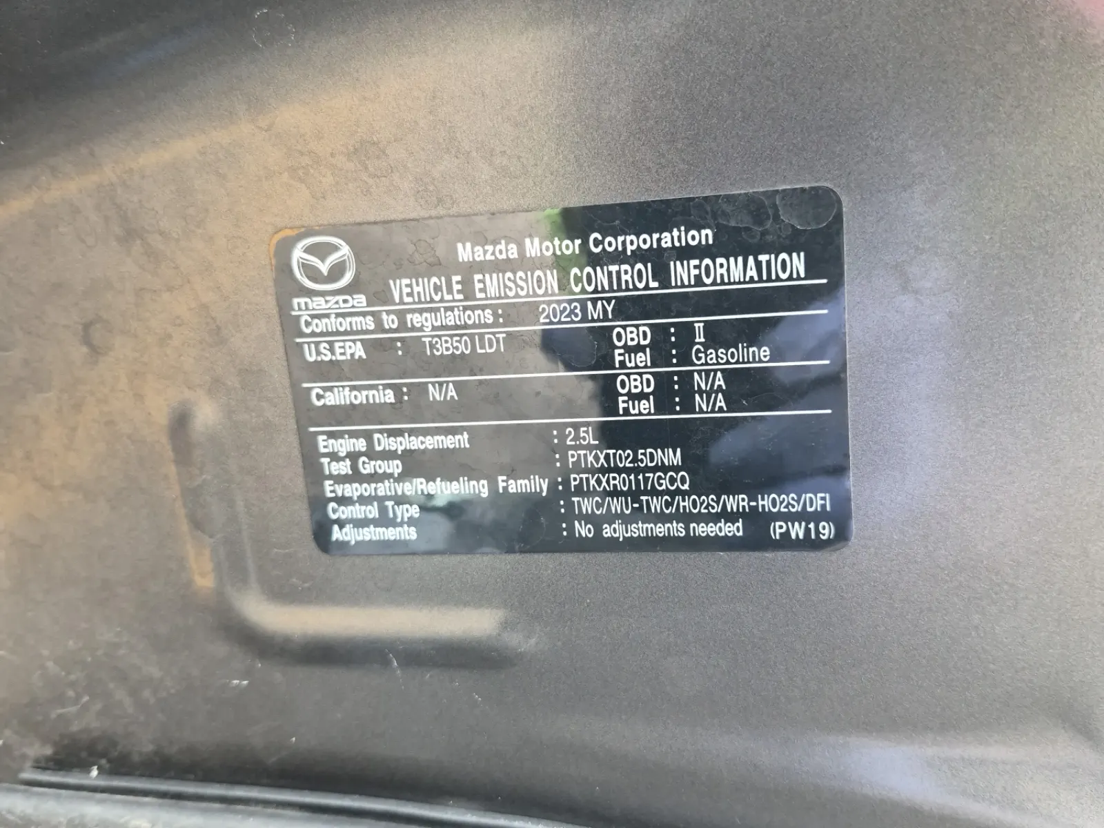 Emission Sticker Photo
