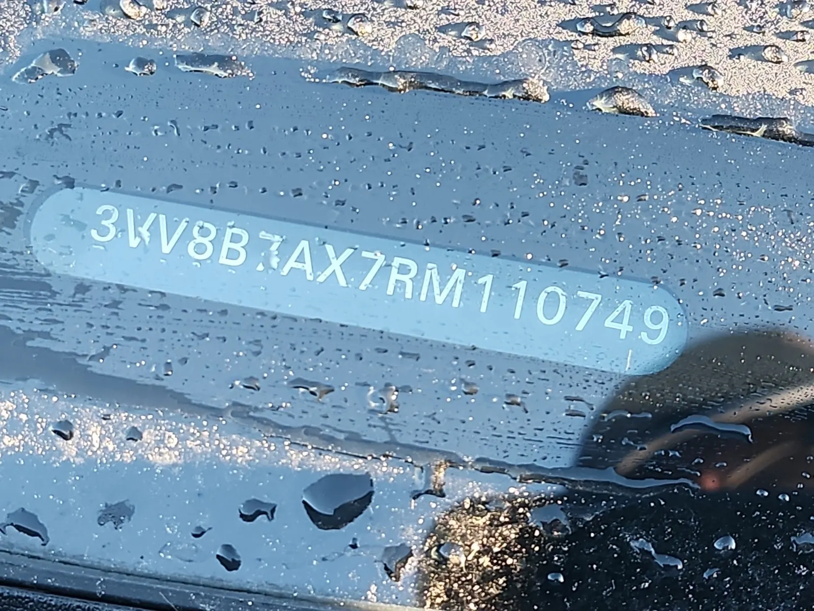 Dash VIN Plate Photo