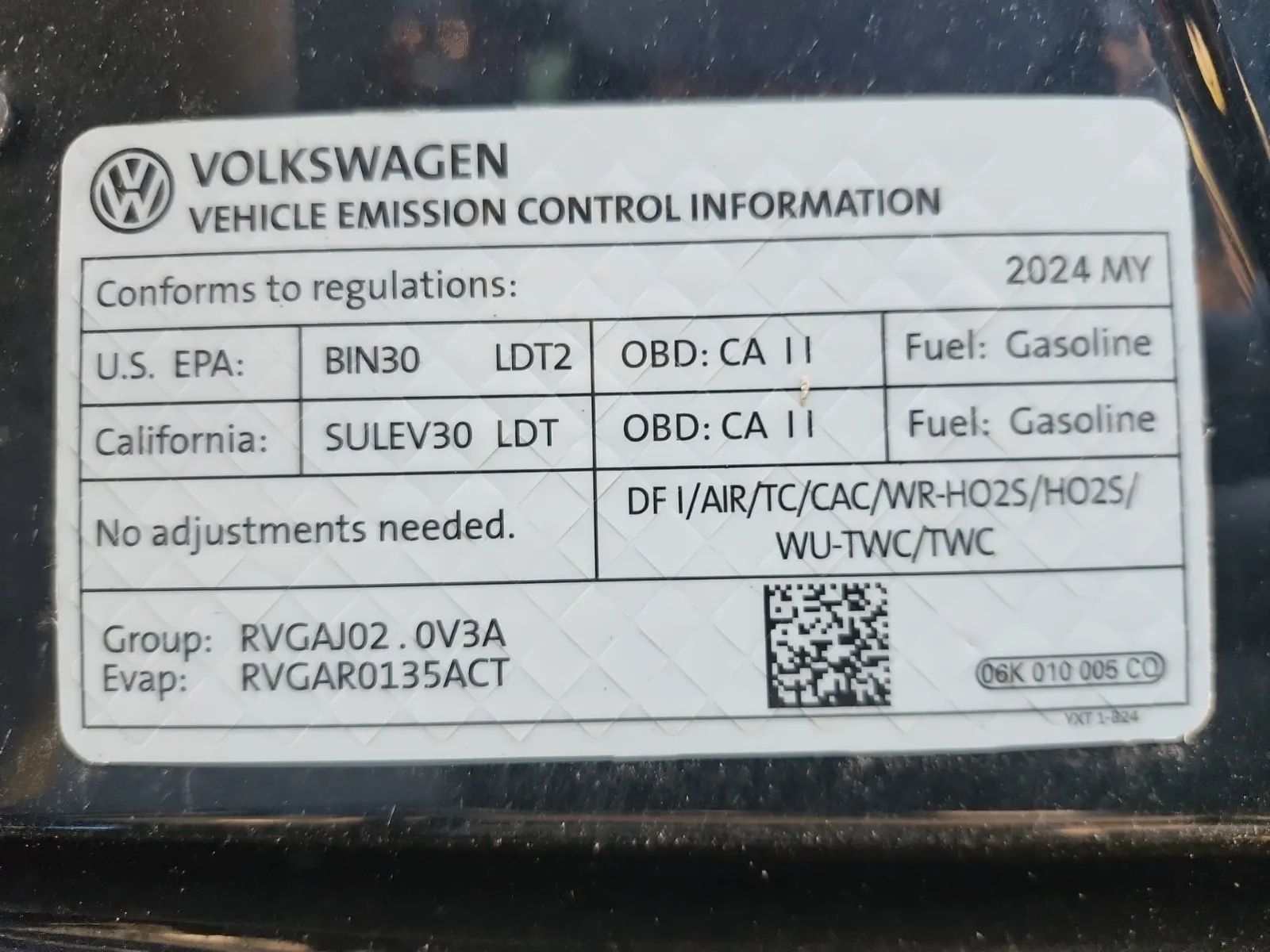 Emission Sticker Photo