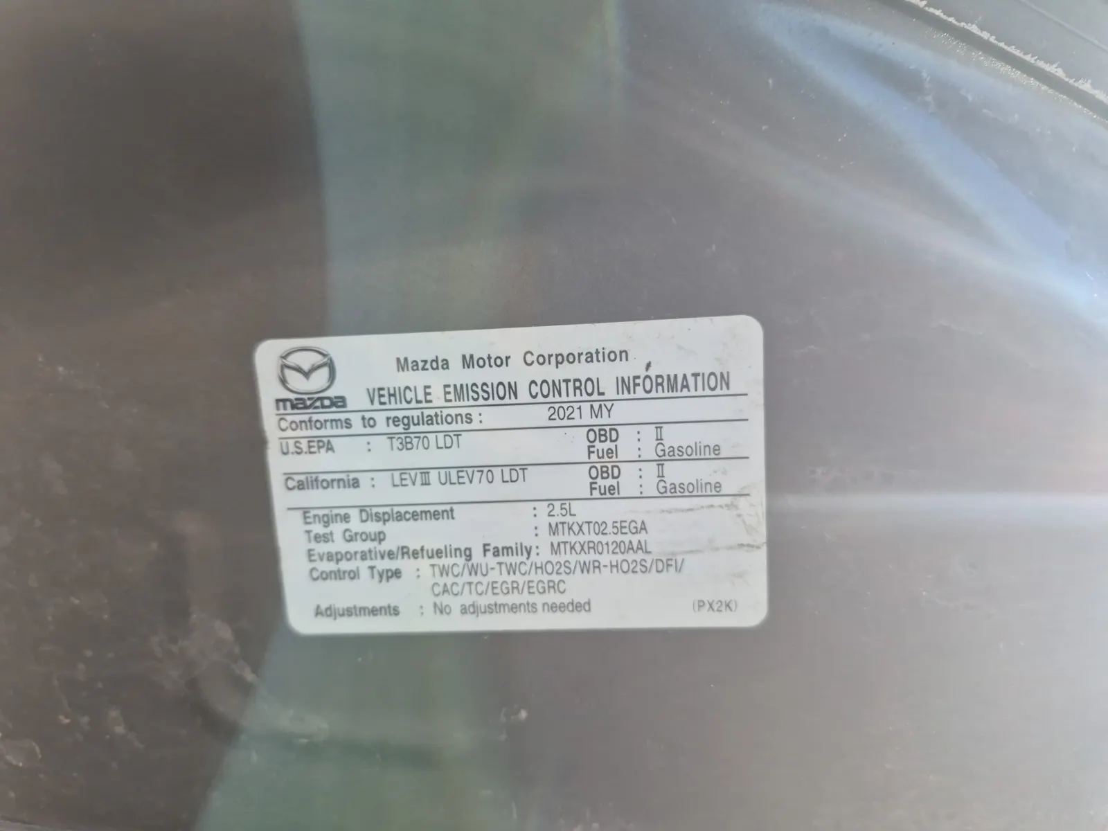 Emission Sticker Photo