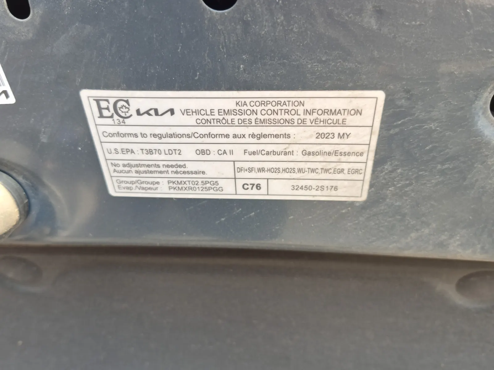 Emission Sticker Photo