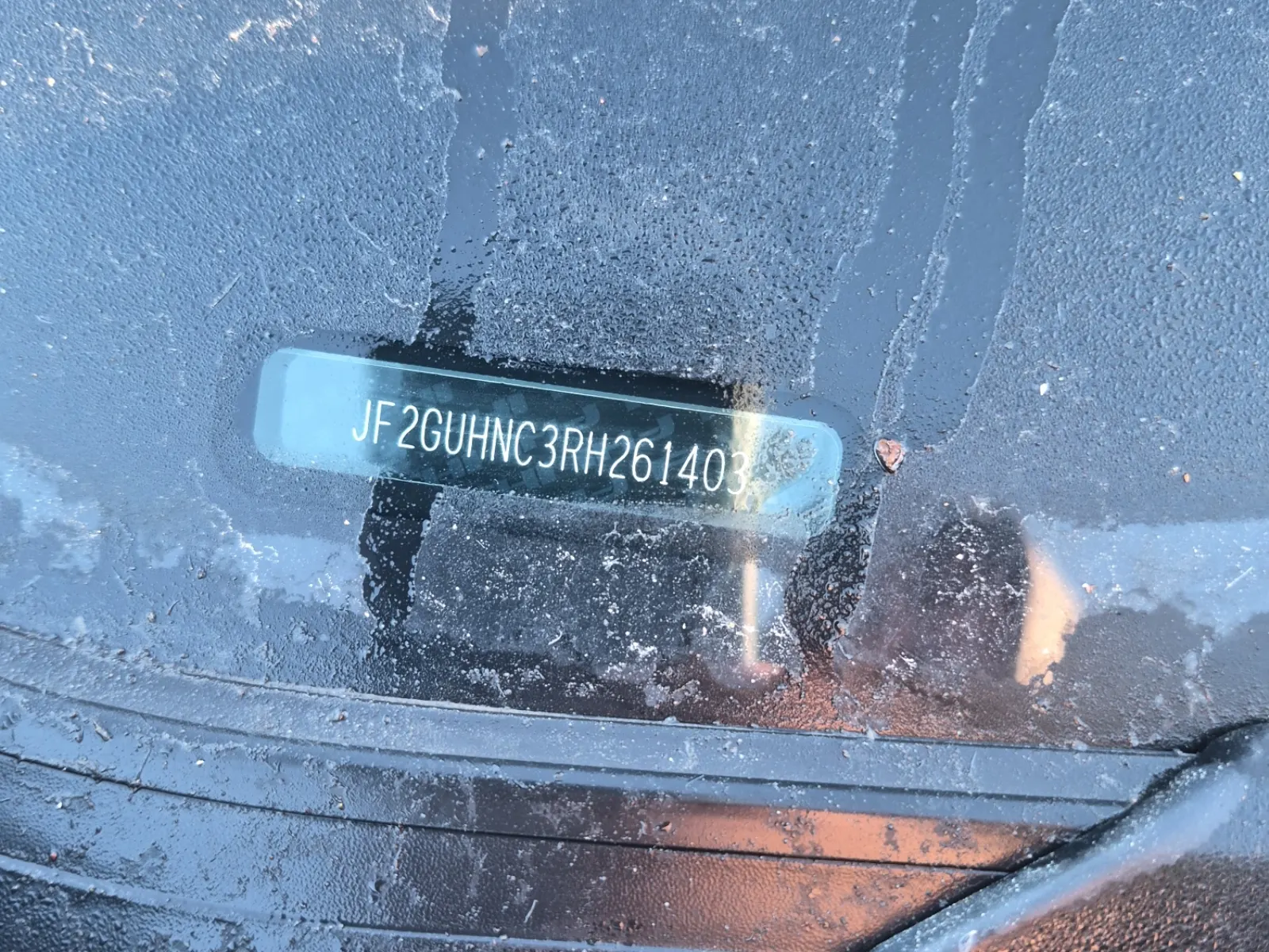 Dash VIN Plate Photo