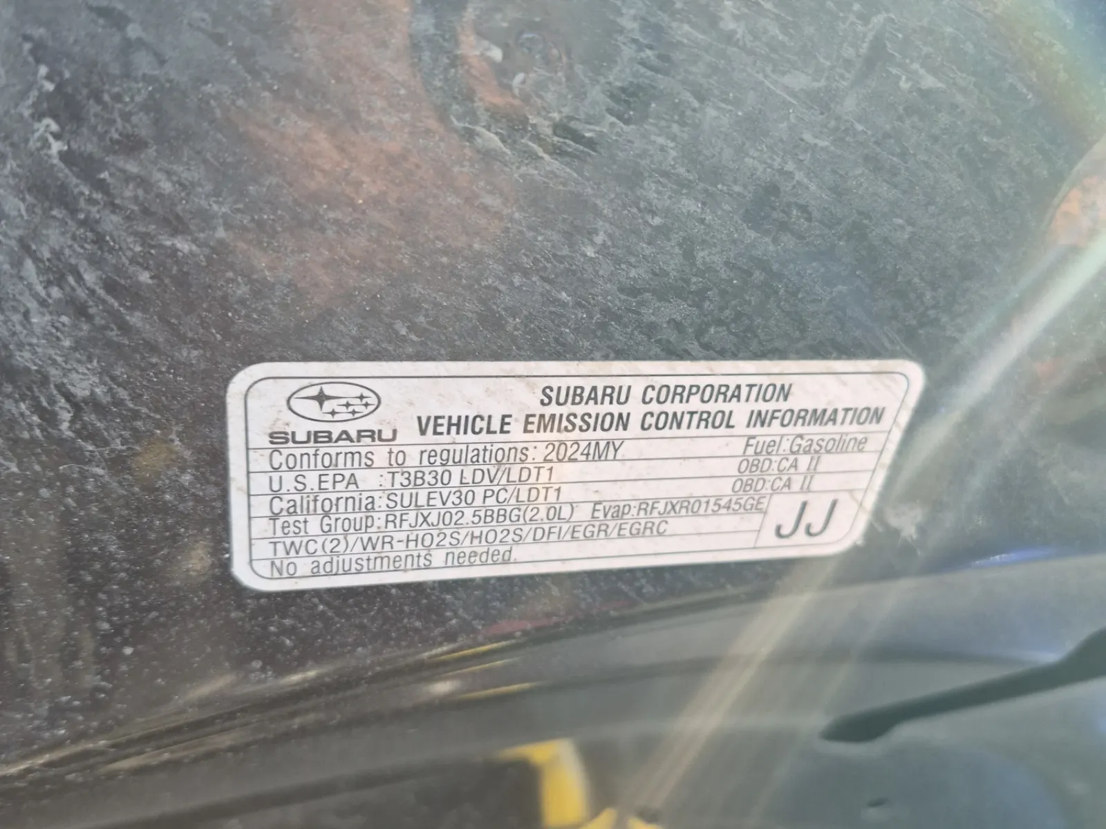 Emission Sticker Photo