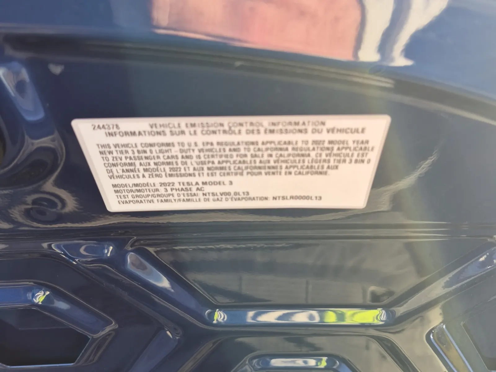 Emission Sticker Photo