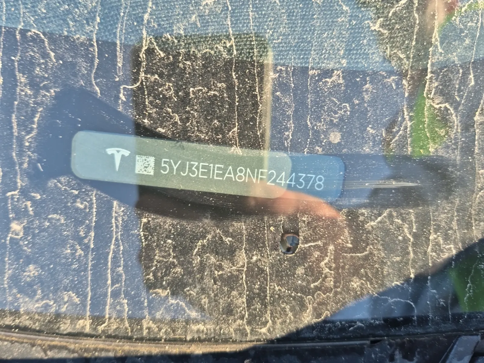Dash VIN Plate Photo