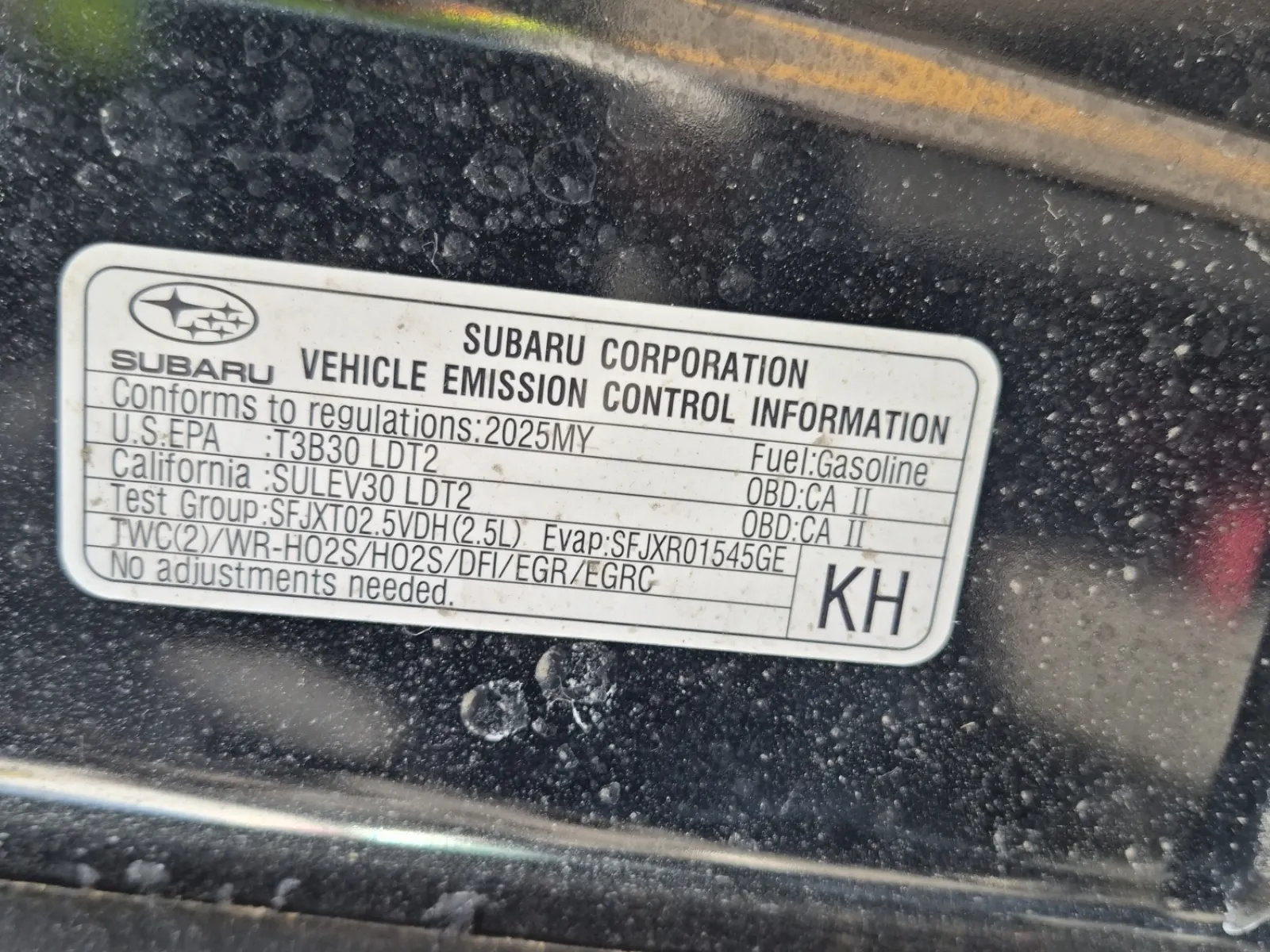 Emission Sticker Photo