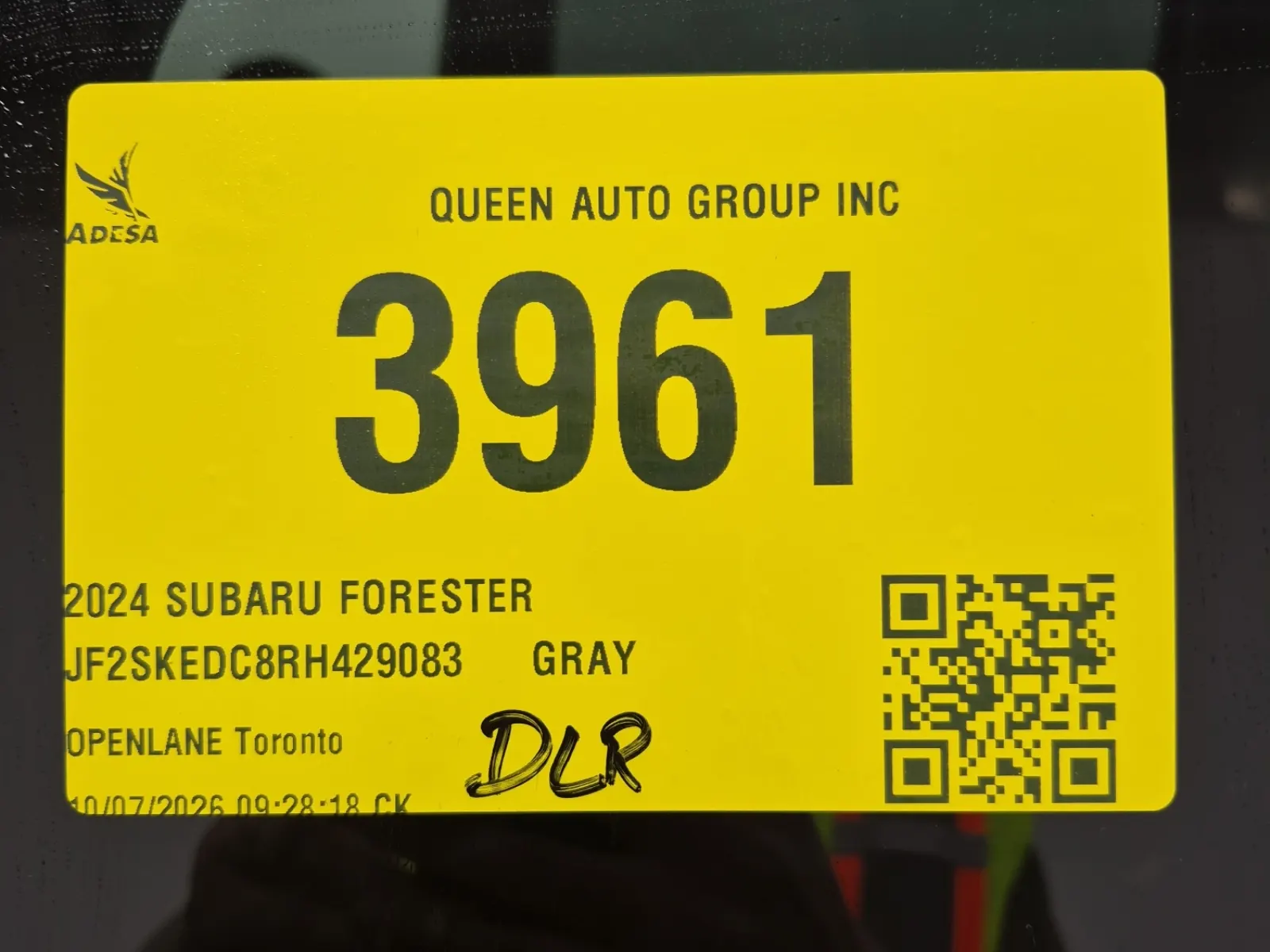 Inventory Label Photo