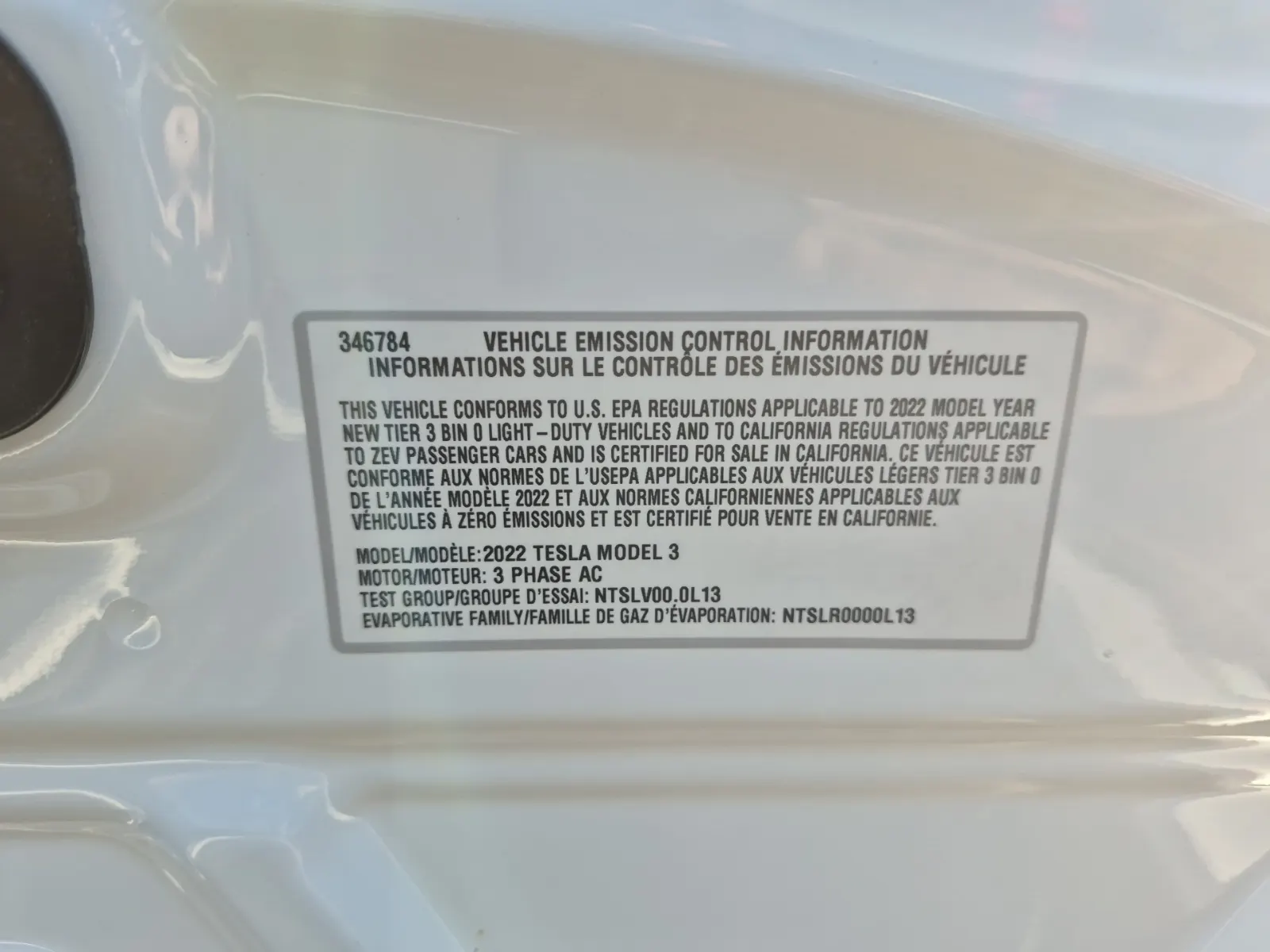 Emission Sticker Photo