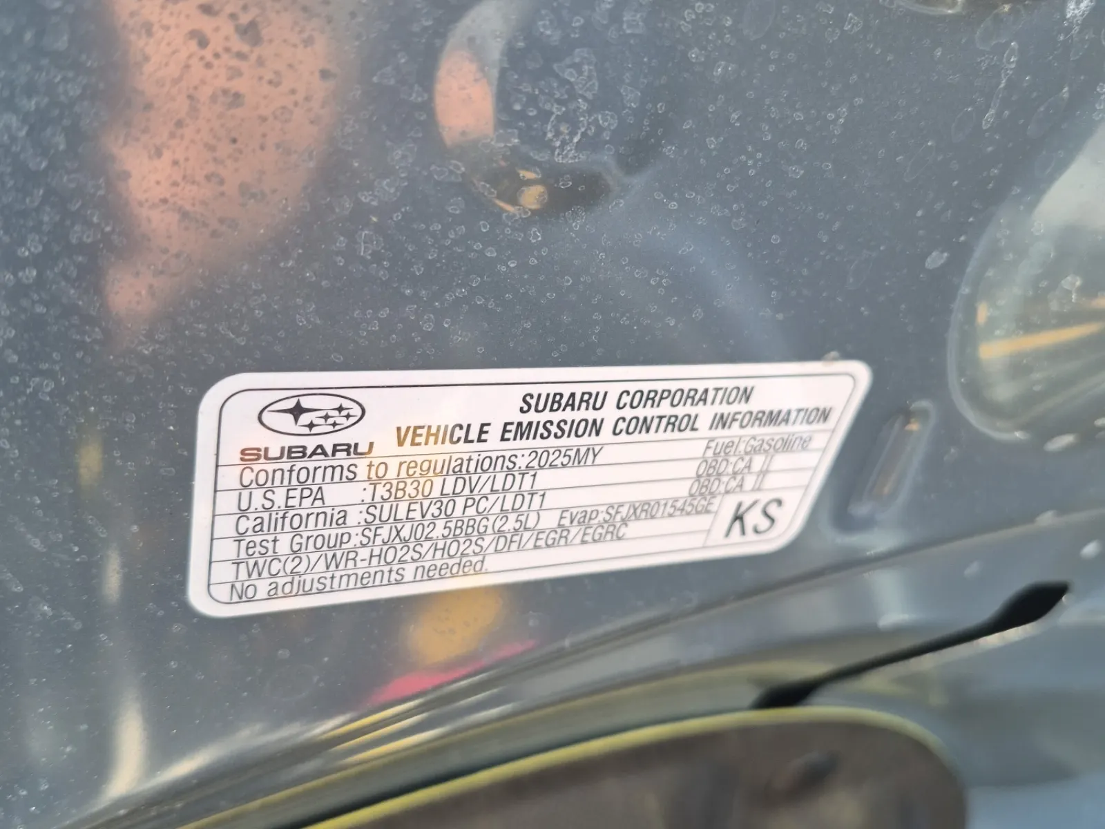 Emission Sticker Photo