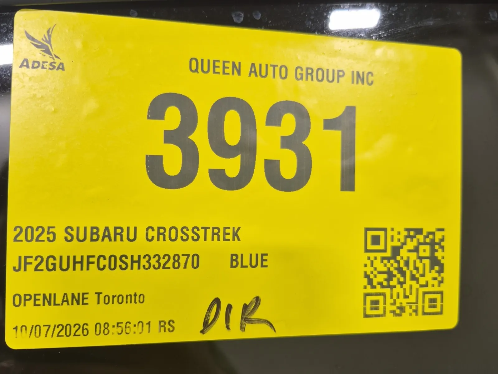 Inventory Label Photo