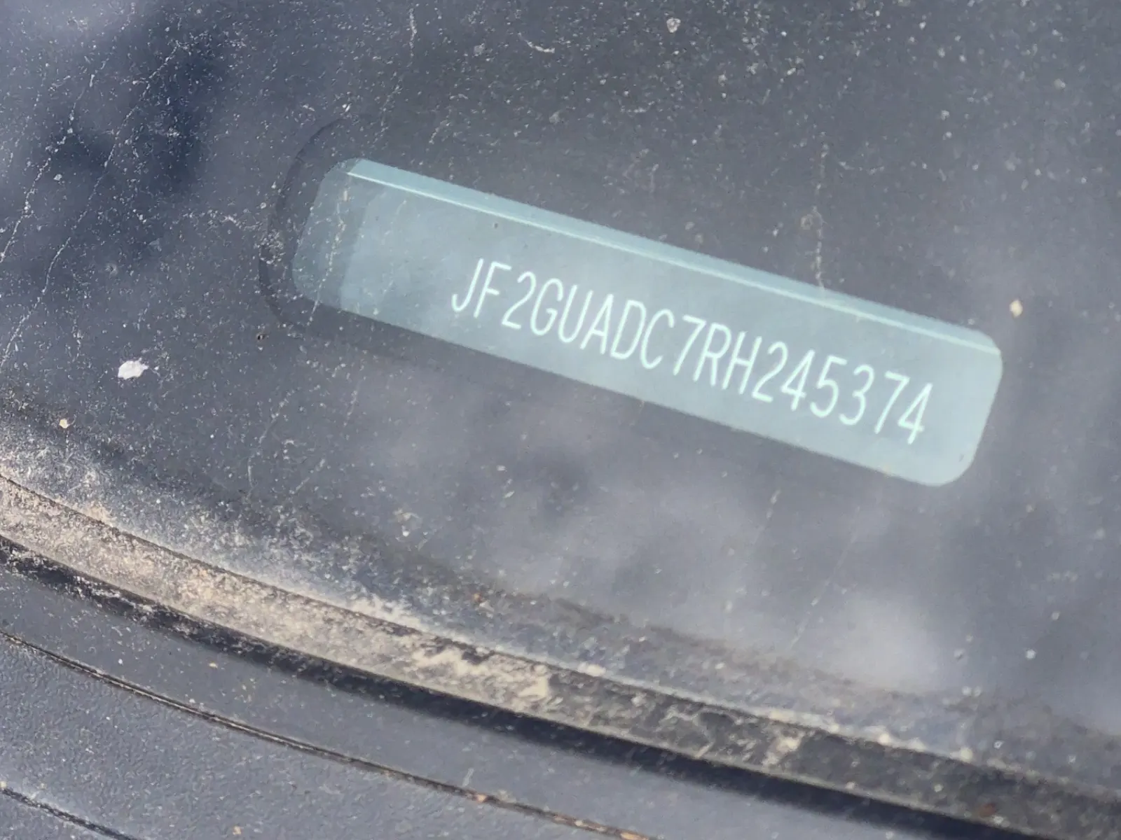 Dash VIN Plate Photo