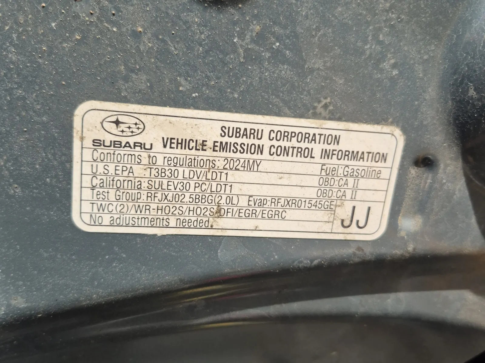 Emission Sticker Photo
