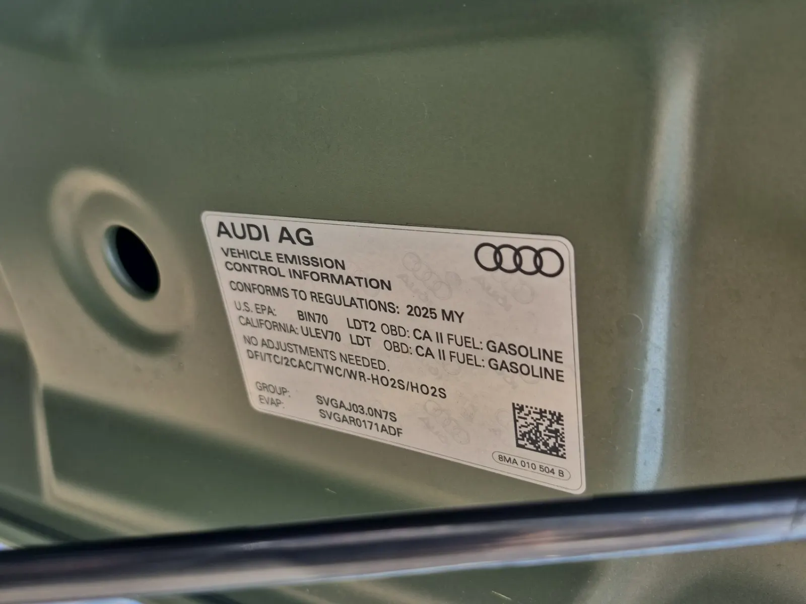 Emission Sticker Photo