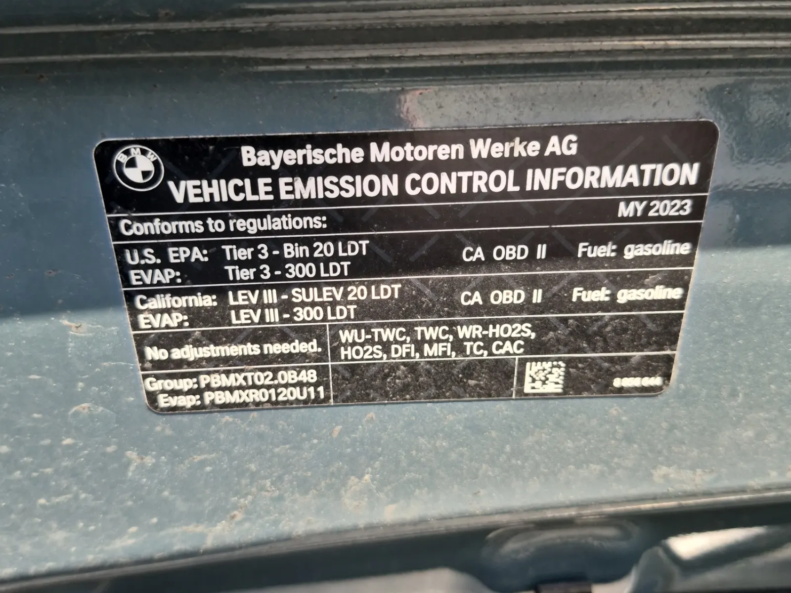 Emission Sticker Photo