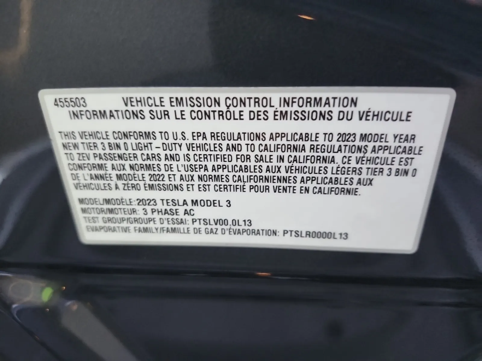 Emission Sticker Photo