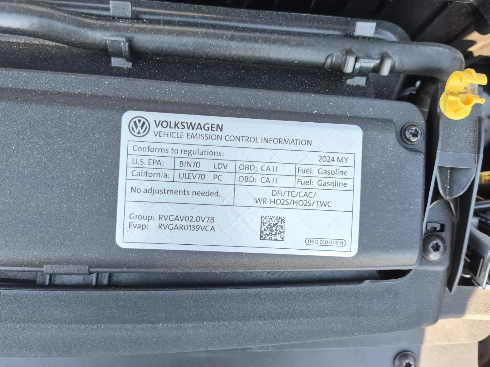 Emission Sticker Photo