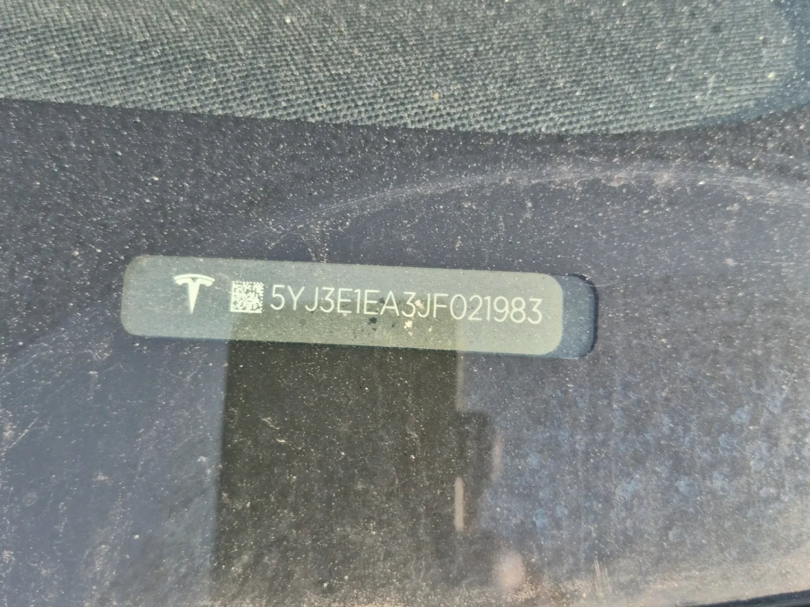 Dash VIN Plate Photo