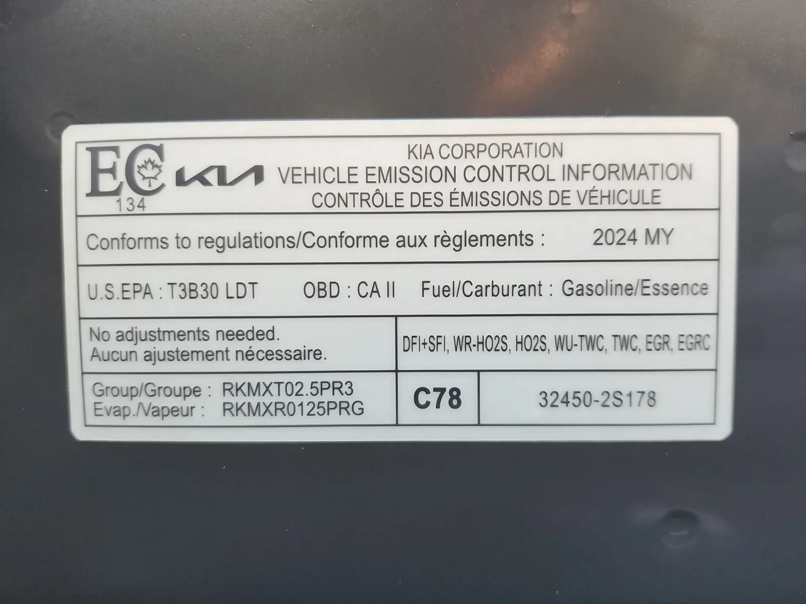 Emission Sticker Photo