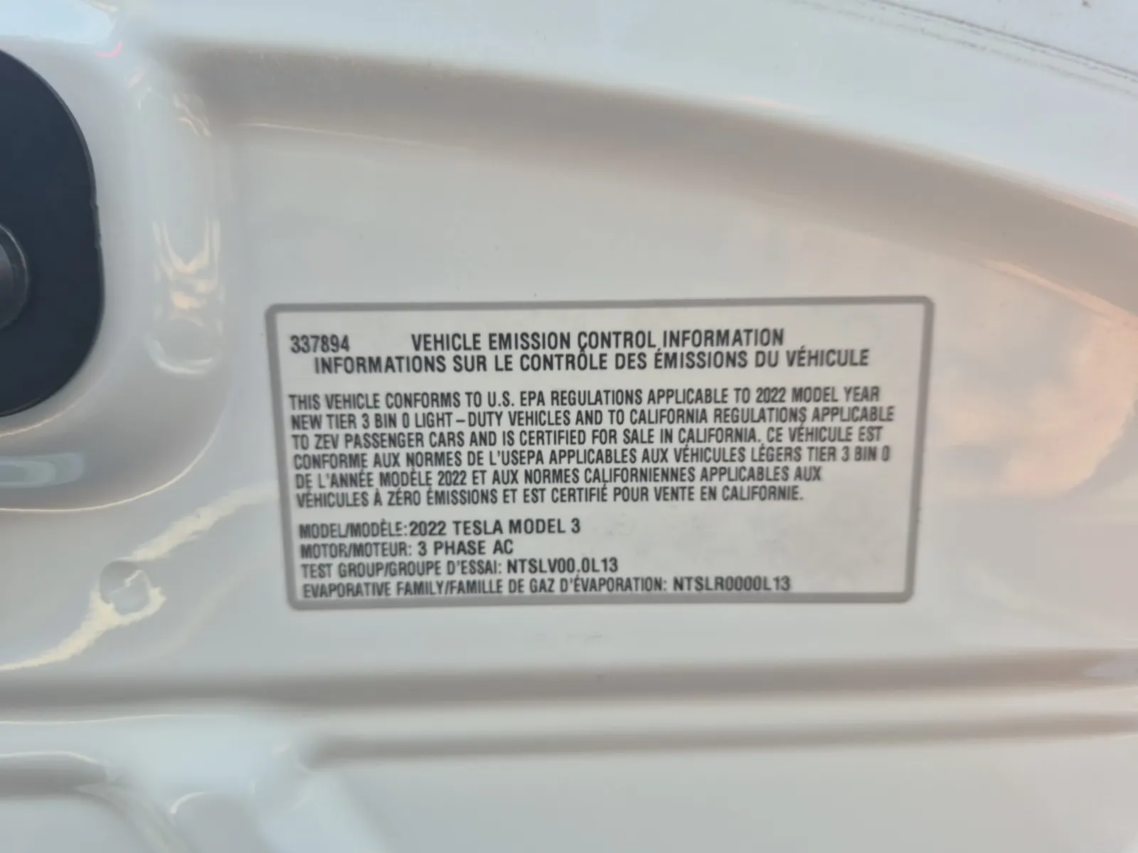 Emission Sticker Photo