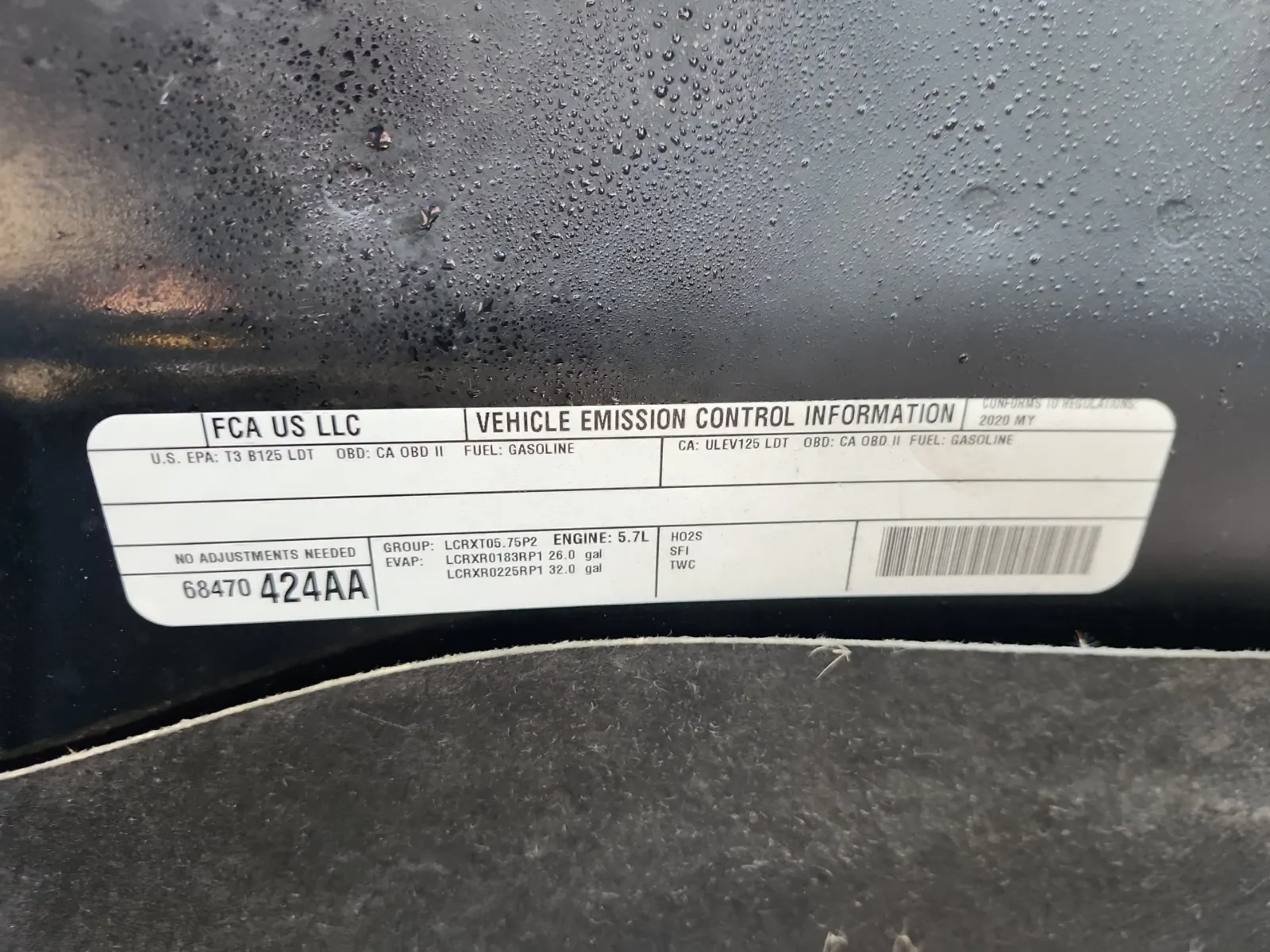 Emission Sticker Photo