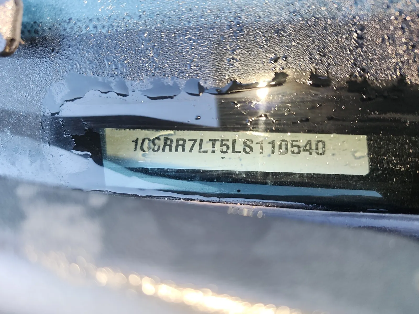 Dash VIN Plate Photo