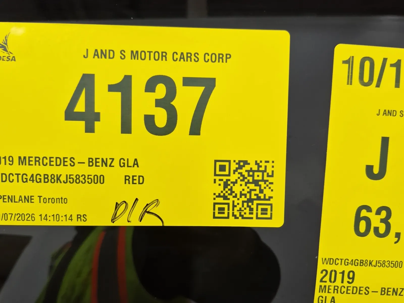 Inventory Label Photo