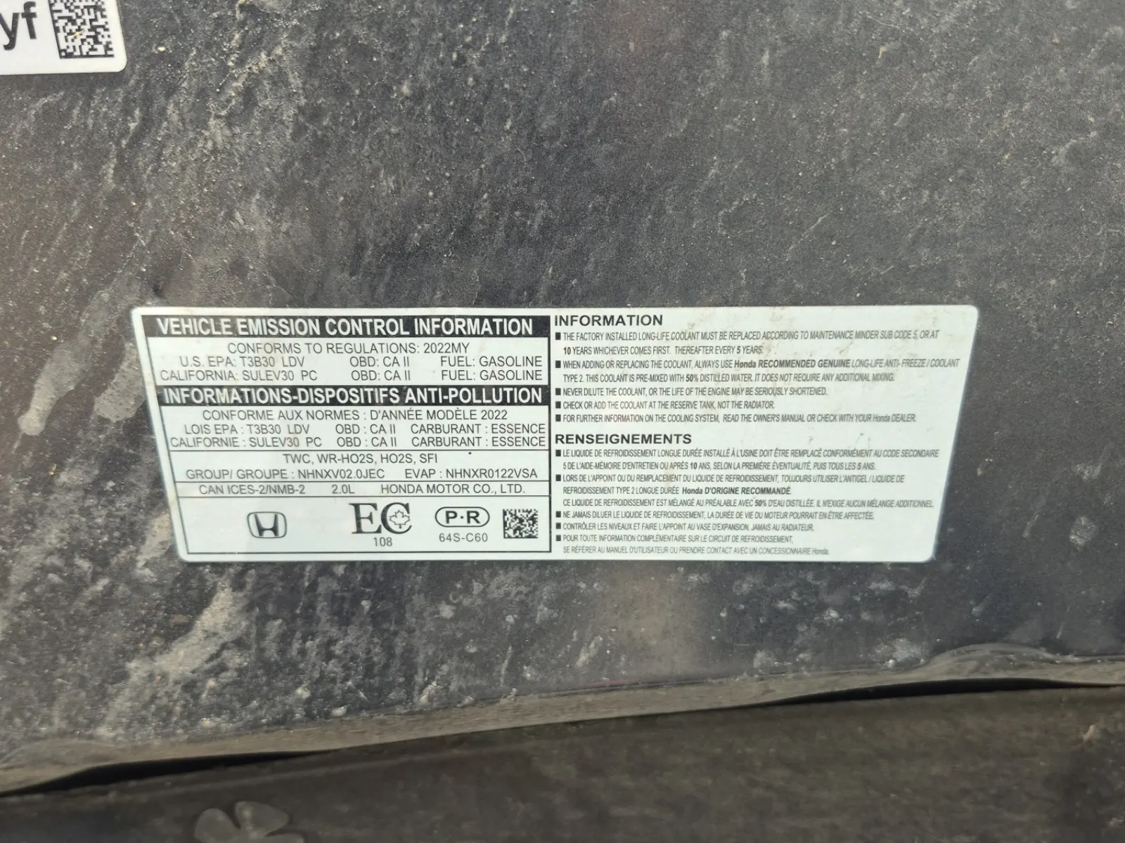 Emission Sticker Photo