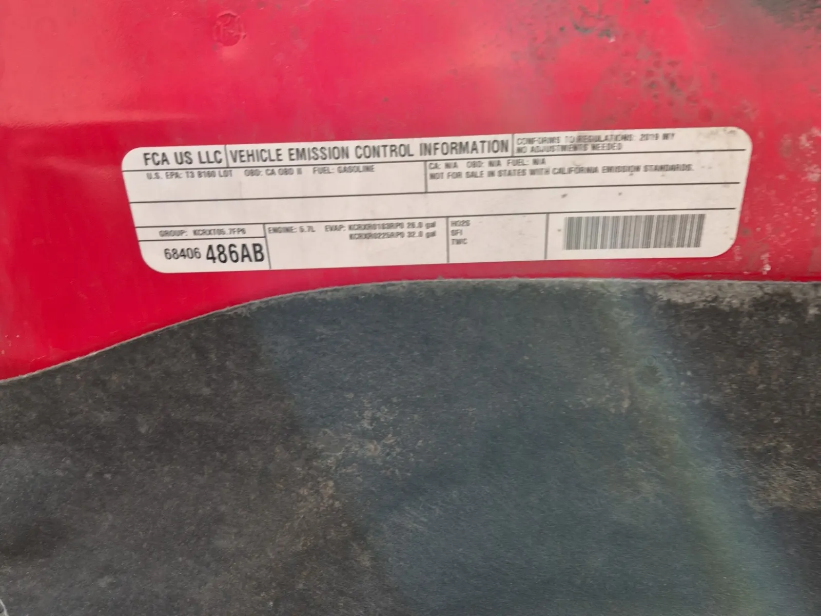 Emission Sticker Photo